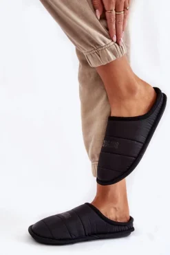 Damskie Big Star Shoes Damskie Klasyczne Papcie Big Star KK274602 Czarne