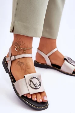 Discount Damskie buty S.Barski Damskie Klasyczne Sandały S.Barski KV-2775-45 Nude