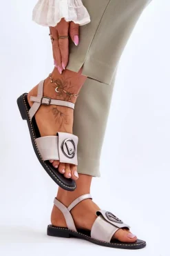 Discount Damskie buty S.Barski Damskie Klasyczne Sandały S.Barski KV-2775-45 Nude