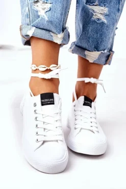 Best Boto Damskie Klasyczne Trampki Białe My Promise