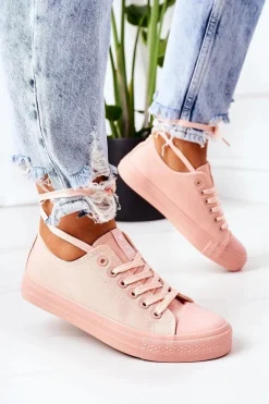 Damskie Evento Damskie Klasyczne Trampki Różowe Ecoma