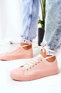 Damskie Evento Damskie Klasyczne Trampki Różowe Ecoma