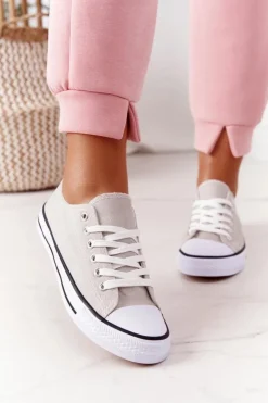 Damskie Boto Damskie Klasyczne Trampki Szare Omerta