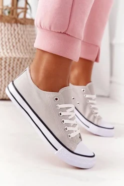 Damskie Boto Damskie Klasyczne Trampki Szare Omerta