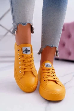 Damskie Evento Damskie Klasyczne Trampki Żółte Ecoma