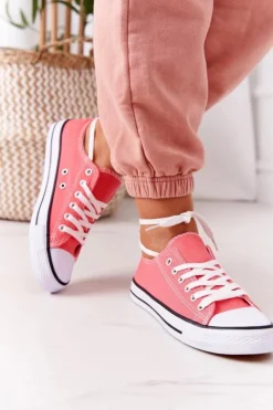 Best Boto Damskie Klasyczne Trampki Koralowe Omerta Czerwony