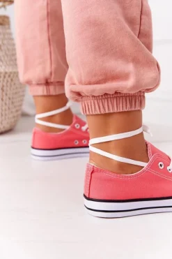 Best Boto Damskie Klasyczne Trampki Koralowe Omerta Czerwony