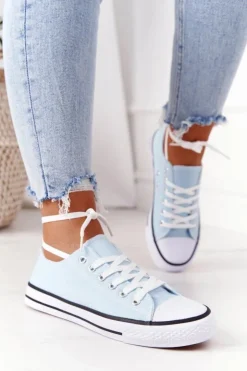 Boto Damskie Klasyczne Trampki Błękitne Omerta