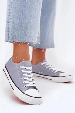 Boto Trampki Damskie Niskie*Damskie Klasyczne Trampki e Omerta Niebieski