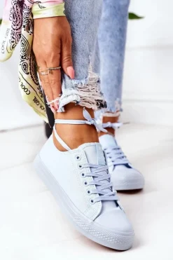 Evento Damskie Klasyczne Trampki Niebieskie Ecoma