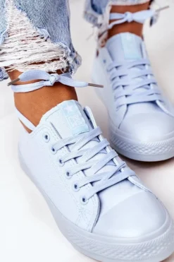 Evento Damskie Klasyczne Trampki Niebieskie Ecoma