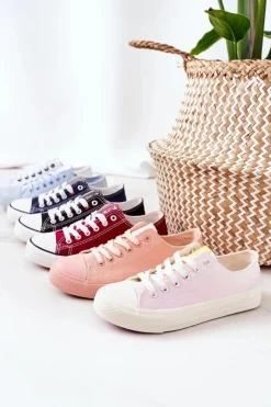 Hot Evento Damskie Klasyczne Trampki Białe Ze Srebrnymi Oczkami Ecoma