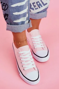 Online Boto Damskie Klasyczne Trampki Różowe Omerta Różowy