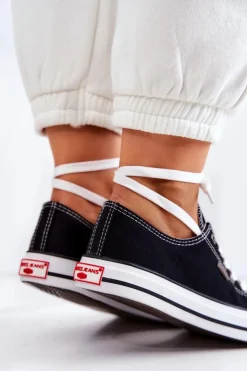 Damskie Cross Jeans Damskie Klasyczne Trampki JJ2R4011C Czarne