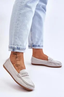 Damskie Boto Damskie Klasyczne Zamszowe Mokasyny Szare Ivana