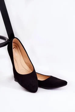 Best Boto Damskie Klasyczne Zamszowe Baleriny Czarne Arina