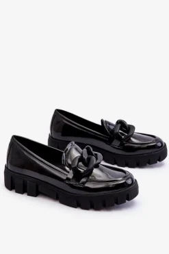 Buty damskie Vinceza Mokasyny Damskie Lakierowane|Mokasyny Na Platformie*Damskie Lakierowane Mokasyny Na Platformie Czarne Bennett