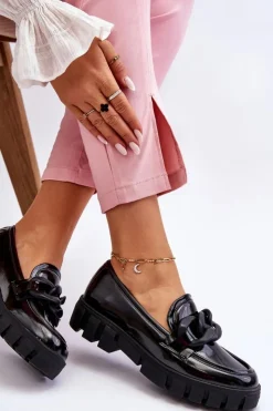 Buty damskie Vinceza Mokasyny Damskie Lakierowane|Mokasyny Na Platformie*Damskie Lakierowane Mokasyny Na Platformie Czarne Bennett