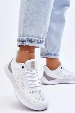 Damskie Big Star Shoes Damskie Lekkie Buty Sportowe Memory Foam System Big Star LL274297 Białe