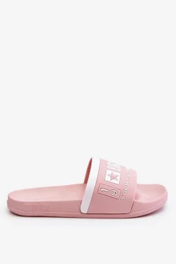 Big Star Shoes Klapki Sportowe|Klapki Damskie Big Star*Damskie Lekkie Klapki Big Star LL274730 Jasnoróżowe