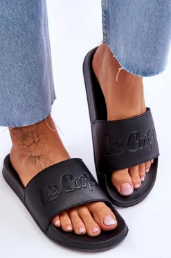 Online Lee Cooper Damskie Lekkie Klapki LCW-23-42-1732 Czarne