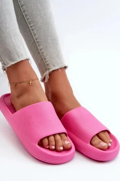 Boto Klapki Basenowe|Klapki Na Platformie*Damskie Lekkie Piankowe Klapki Na Grubej Podeszwie Różowe Querceria