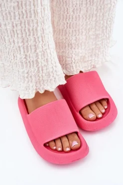 Boto Klapki Basenowe|Klapki Na Platformie*Damskie Lekkie Piankowe Klapki Na Grubej Podeszwie Fuksja Querceria