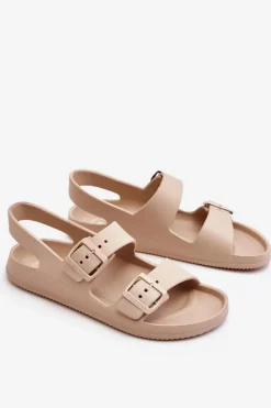 Big Star Shoes Sandały Big Star|Sandały Płaskie*Damskie Lekkie Sandały Big Star LL274746 Beżowe Beżowy