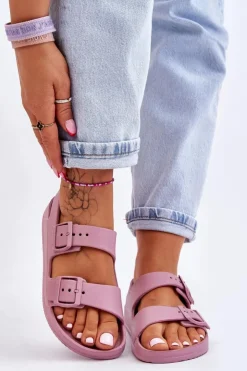 Damskie Big Star Shoes Damskie Lekkie Sandały Big Star LL274744 Fioletowe