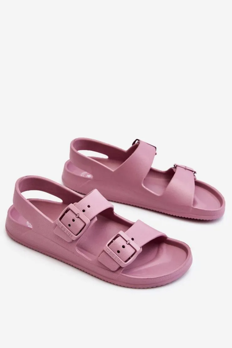 Damskie Big Star Shoes Damskie Lekkie Sandały Big Star LL274744 Fioletowe