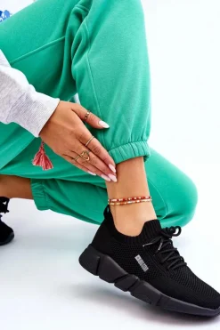 Damskie Big Star Shoes Damskie Lekkie Sneakersy Memory Foam System Big Star JJ274269 Czarne