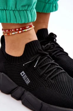 Damskie Big Star Shoes Damskie Lekkie Sneakersy Memory Foam System Big Star JJ274269 Czarne