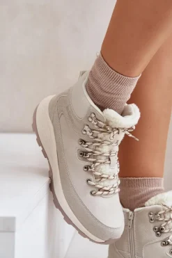 Damskie Lee Cooper Damskie Lekkie Trapery Na Zamek LCJ-24-03-3071 Jasnobeżowe