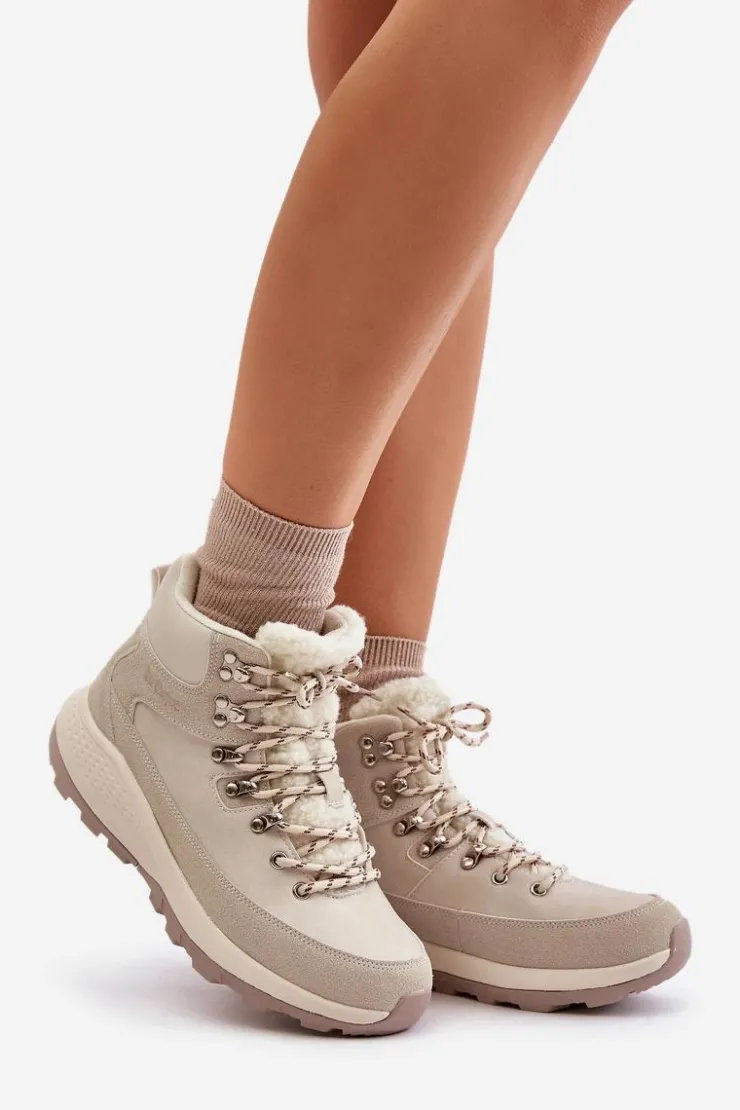 Damskie Lee Cooper Damskie Lekkie Trapery Na Zamek LCJ-24-03-3071 Jasnobeżowe