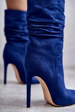 Damskie Boto Damskie Marszczone Botki Kozaki e Laguna