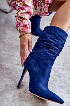 Damskie Boto Damskie Marszczone Botki Kozaki e Laguna