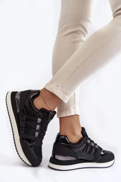 Damskie Big Star Shoes Damskie Modne Buty Sportowe Big Star KK274110 Czarne