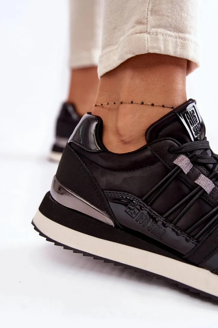 Damskie Big Star Shoes Damskie Modne Buty Sportowe Big Star KK274110 Czarne