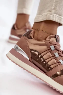 Big Star Shoes Buty Sportowe Big Star|Sneakersy Damskie*Damskie Modne Buty Sportowe Big Star KK274111 Różowe