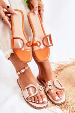 Damskie Boto Damskie Modne Klapki Beżowe Marsala