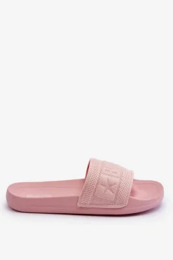 Big Star Shoes Klapki Damskie Big Star|Klapki Damskie Klasyczne*Damskie Modne Klapki Big Star LL274A157 Jasnoróżowe Różowy
