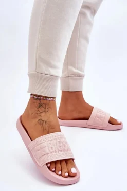 Big Star Shoes Klapki Damskie Big Star|Klapki Damskie Klasyczne*Damskie Modne Klapki Big Star LL274A157 Jasnoróżowe Różowy