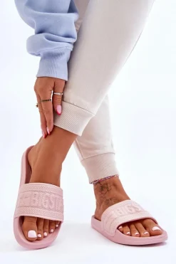 Big Star Shoes Klapki Damskie Big Star|Klapki Damskie Klasyczne*Damskie Modne Klapki Big Star LL274A157 Jasnoróżowe Różowy