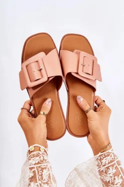 Damskie Boto Damskie Modne Klapki Na Lato Różowe Sylvia