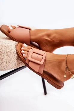 Damskie Boto Damskie Modne Klapki Na Lato Różowe Sylvia