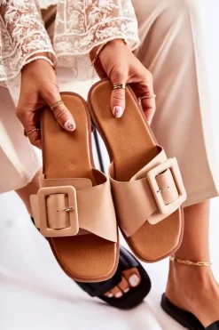 Boto Klapki Damskie Klasyczne*Damskie Modne Klapki Na Lato Czarne Sylvia