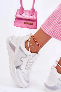 Damskie Boto Damskie Modne Sneakersy Białe Allie