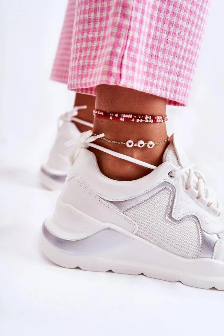 Damskie Boto Damskie Modne Sneakersy Białe Allie