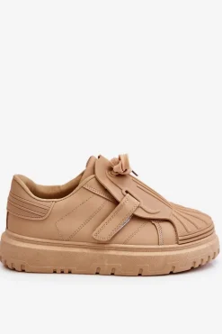 Boto Sneakersy Damskie*Damskie Modne Sportowe Buty Beżowe Genesis