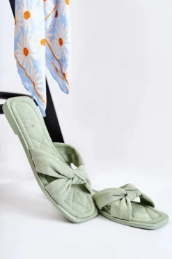 Damskie Boto Damskie Modne Zamszowe Klapki Zielone Lorrie